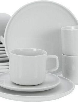 CreaTable Kaffeeservice Chef Collection (18-tlg), 6 Personen, Porzellan, Service, nordisches Design, 18 Teile, für 6 Personen