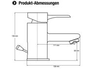 CORNAT Waschtischarmatur IZOLA Einhebelmischer, Durchflussmenge bei 3 bar: ca. 16,5 l/min