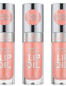 Essence Lipgloss hydra kiss LIP OIL, 3-tlg., 3-tlg., glänzend, pflegend, feuchtigkeitsspendend