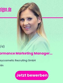 Performance Marketing Manager (m/w/d) - Berlin