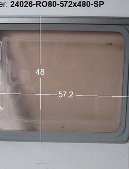 Original Wohnwagenfenster ca 57,2 x 48 Roxite 80 D401 (ca BJ 1990-2000) - neue Lagerware mit Kleber-Resten - Sonderpreis - Schotten Zentrum