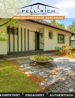 FAMILIENGLÜCK: Bungalow mit viel Platz, ausbaufähigem Dachgeschoss und großem Südgarten in Toplage - Karlsruhe
