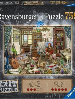 Ravensburger Puzzle EXIT, Das Künstleratelier, 759 Puzzleteile, Made in Germany