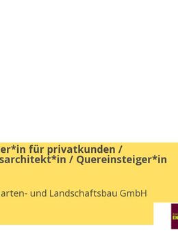 Gartenplaner*in für privatkunden / Landschaftsarchitekt*in / Quereinsteiger*in (m/w/d) - Aying