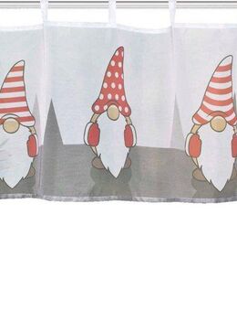 HOME WOHNIDEEN Scheibengardine IMPALO (1 St), Schlaufen, transparent, Voile, Schlaufencafehaus Voile digital bedruckt