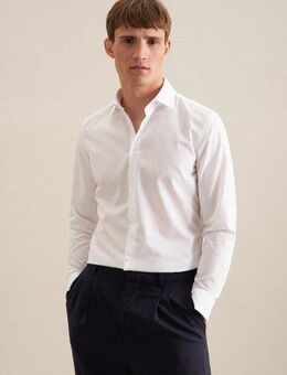 seidensticker Businesshemd Schwarze Rose Slim 1/1 Extra lang Kentkragen Uni