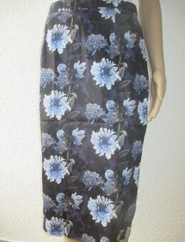 NEU * Romantik * Blumen * Blüten * Business * Sekretärinnen * Bleistift * Shift * Skirt * High waist * Midi- Rock "MOHITO" Gr. 36- 38/ S * schwarz * blau * - Riedlingen