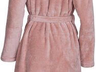 Wewo fashion Damenbademantel 6600, ideal für Sauna & Spa, Hotelbademantel, Morgenmantel, Kurzform, Wellsoft-Microfaser, Kapuze, Gürtel, unübertroffen kuschelig