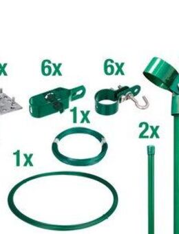 Alberts Maschendrahtzaun, (Set), Höhe: 80-200cm, Gesamtlänge: 15-25m, mit Bodenhülsen