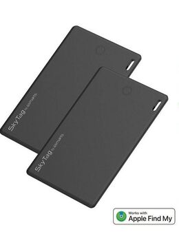 4smarts Standort-Finder SkyTag Wallet 2er Set GPS-Tracker (GPS-Finder im Checkkartenformat, Mfi-zertifiziert)