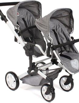 CHIC2000 Puppen-Zwillingsbuggy Linus Duo, mit zwei abnehmbaren, bis in Liegeposition verstellbaren Sportsitzen