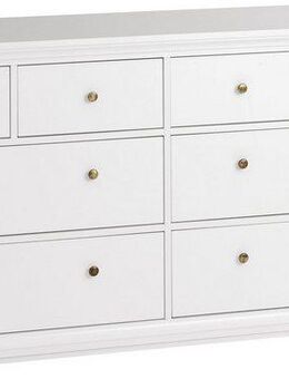 Home affaire Kommode Paris, Aufbewahrung, Schubladenschrank, Stauraum, mit 8 Schubladen, Landhausstil, Elegant, geräumig, Breite 184 cm, Höhe 87 cm