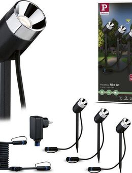 Paulmann LED Gartenstrahler Plug & Shine, Plug & Shine, LED fest integriert, Warmweiß, LED-Modul, 3000K 24V Anthrazit