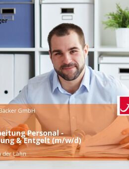 Sachbearbeitung Personal - Zeiterfassung & Entgelt (m/w/d) - Limburg (Lahn)