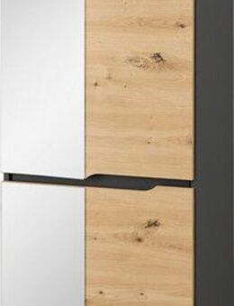 OTTO home Garderobenschrank Fargo Garderobenschrank, 55/192/38 (B/H/T cm) (1-St) 4 türig, Spiegel, Softclose, Kleiderstange