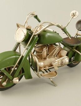 Tolles Motorrad Blechmodell grün Biker 28 cm - Hamburg