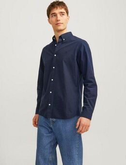 Jack & Jones Langarmhemd JPRCCPOPLIN LOGO COMFORT SHIRT L/S SN