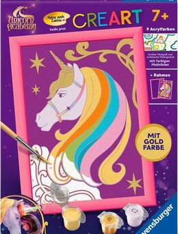 Ravensburger Malen nach Zahlen CreArt, Malen nach Zahlen, Kinder, Unicorn Academy - Wildstar, Made in Europe