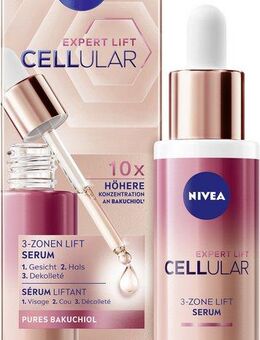 Nivea Gesichtsserum CELLULAR Expert Lift Bakuchiol Lift Serum, Verbessert Hautelastizität, für Gesicht, Hals und Dekolleté.