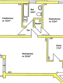 3R, Meuselwitz, Balkon, Wohnberechtigungsschein! - Meuselwitz