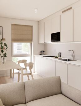 Möbliertes Studio Plus Medium mit Gemeinschaftsflächen: Padelplatz, Fitness, Dachterrasse & mehr - Berlin