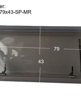 Hobby Wohnwagenfenster Parapress gebraucht ca 79 x 43 PPGY-RX D2167 aus Hobby 710 BJ 2000 (Seitenfenster mitte links Fahrerseite - Küche) Sonderpreis (Microrisse) - Schotten Zentrum