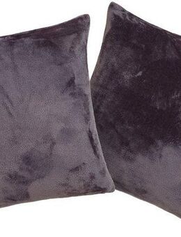 my home Dekokissen Jil, aus super weichem Kuschelfleece, Kissenhüllen ohne Füllung, 2 Stück
