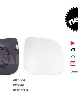 SPIEGELGLAS RECHTS BEHEIZ KONV VW T5 T6 AMAROK 2HA 7E1857522J NEU - Dortmund Wickede