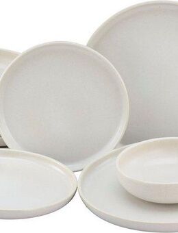 CreaTable Tafelservice Uno (12-tlg), 4 Personen, Steinzeug, weiche, harmonisch ausbalancierte Form
