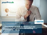 Sachbearbeiter (m/w/d) Buchhaltung in der kaufmännischen Immobilienverwaltung (Arbeitszeit 80 - 100 %) - Augsburg