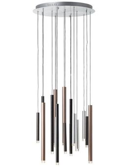 Brilliant Pendelleuchte Cembalo, LED fest integriert, Warmweiß, LED Hängelampe 16flg braun/Kaffee