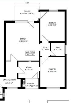 Moderne 3-Zimmer-Wohnung mit Balkon und Blick über die Dächer - Leinfelden-Echterdingen
