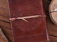 Lederbuch mit keltischem Motiv, Braun, ca. 21 x 14 cm - Wuppertal