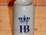 HB Hofbräu Bierkrug 1 L Relief Keramik Steingut Steinzeug sehr alt Vintage - Borken