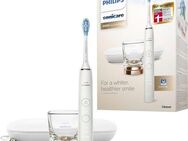Philips Sonicare Elektrische Zahnbürste DiamondClean 9000 HX9911, Aufsteckbürsten: 1 St., mit Schalltechnologie, Ladeglass, USB-Reiseetui