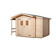 Weka Holz-Gartenhaus Bologna Natur 340x200cm 140 cm Anbaudach *4 - Birkenfeld (Baden-Württemberg)