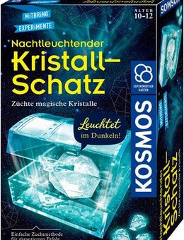 Kosmos Experimentierkasten Nachtleuchtender Kristall-Schatz, Made in Germany