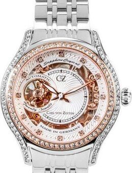Carl von Zeyten Automatikuhr Seewald CVZ0069RWMS, Armbanduhr, Damenuhr, Saphirglas, Made in Germany, Mechanische Uhr