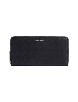 Calvin Klein Geldbörse Ruched LONG L-ZIP, Damen Geldbeutel, Portemonnaie mit Logo-Schriftzug