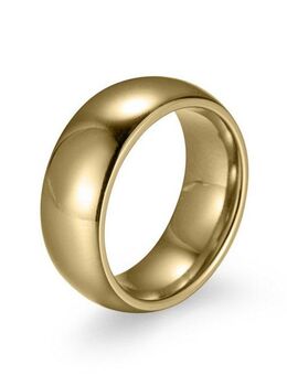Zeeme Fingerring Edelstahl gelb-vergoldet 8mm breit