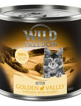 Sparpaket Wild Freedom Kitten 12 x 200 g - Golden Valley - Kaninchen & Huhn