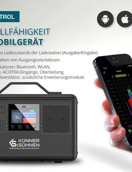 "Könner & Söhnen" Tragbare Powerstation KS 2400PS - 2240Wh - Kaiserslautern