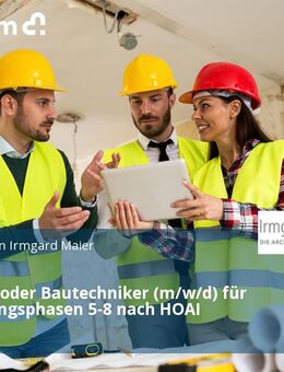 Architekt oder Bautechniker (m/w/d) für die Leistungsphasen 5-8 nach HOAI - Laupheim