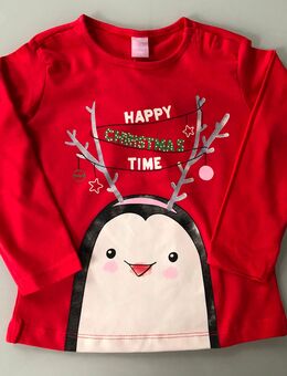 Kinder Mädchen Jungen Babyboy Babygirl Bluse Shirts Langarmshirt Longsleeve Shirt Weihnachtspullover Pulli Weihnachten 100% Baumwolle Gr. 56, neu mit Etikett, Marke: dopo dopo - Albstadt