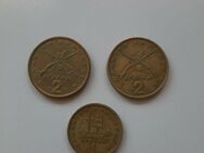 3 Münzen Coin Griechenland 2 und 1 Drachme Apaxmai 1976 und 1978 - Essen