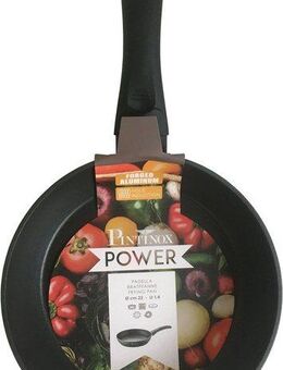 PINTINOX Bratpfanne Power, Aluminium, 2,-lagige Antihaftbeschichtung, mit Glasdeckel, Induktionsgeeignet