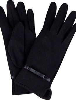 Capelli New York Strickhandschuhe (1 Paar) mit Zierschleife, Metall-Logo, Feinstrick