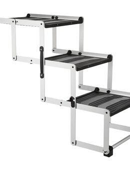 Trixie Friends on Tour 3-stufige Falt-Treppe, Aluminium/TPR - L 120 x B 37 x H 50 cm / L 100 x B 37 x H 57 cm