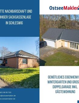 Gemütliches Eigenheim mit Wintergarten und großer Doppelgarage inkl. Gästewohnung - Schleswig