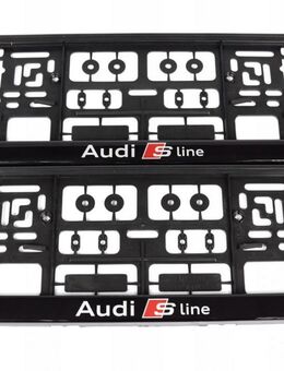 2x ORIGINAL Kennzeichenhalter für Audi S-Line UV-Druck witterungsbeständig Sline Set34251 - Wuppertal